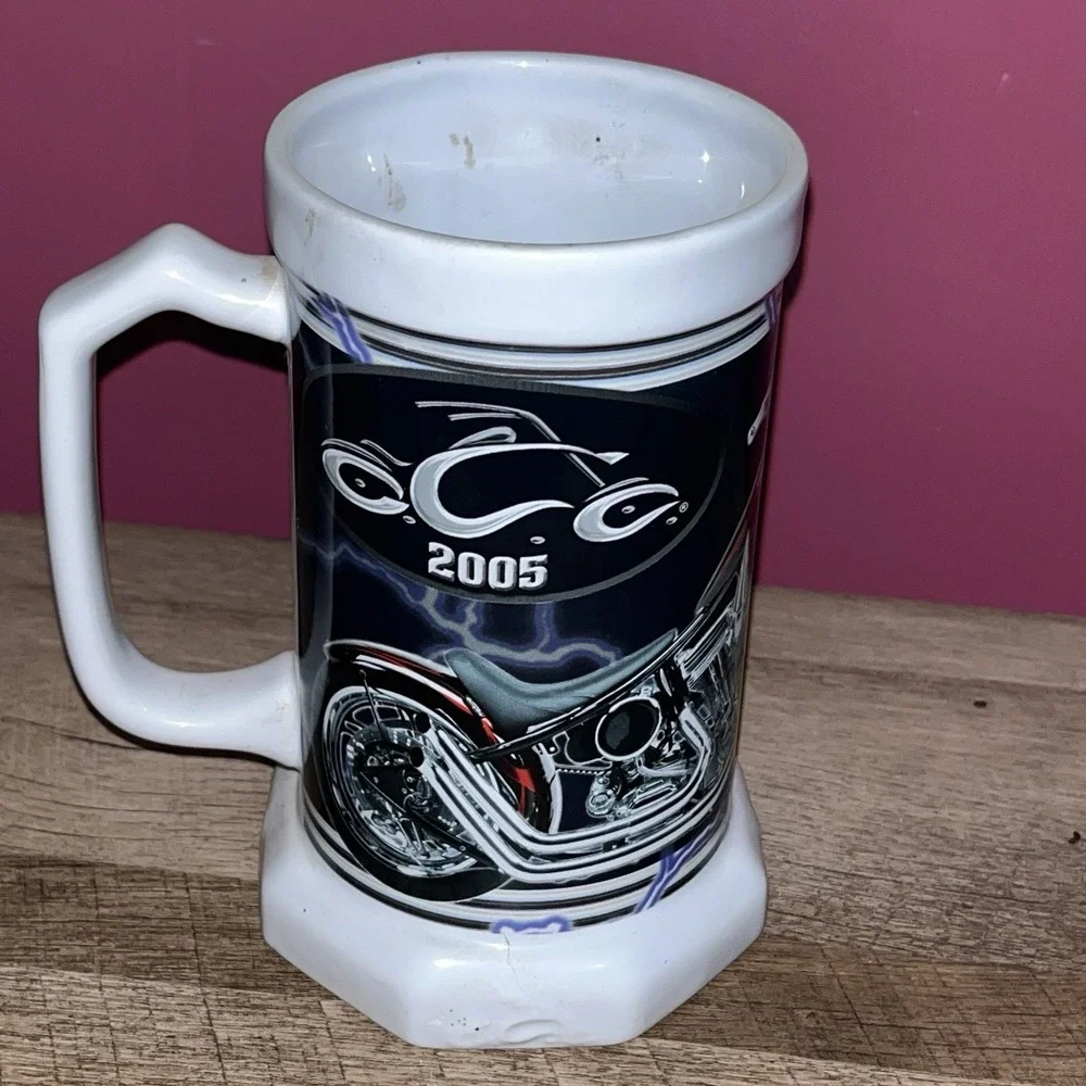 Vintage 2005 Orange‎ County Choppers Large Ceramic Beer Stein Mug
